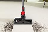 Dirt Devil DD698-1 Cavalier Kabelloser multifunktionaler Akku-Handstaubsauger ohne Beutel, 21,6 V Li-Ion, Turbobürste, 3-in-1 Kombidüse, silber / rot - 